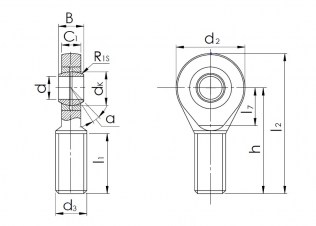 Подшипник Шарнирные головки с внешней резьбой Подшипник SAL 10 T/K (POS 10 L) по выгодным ценам Винница